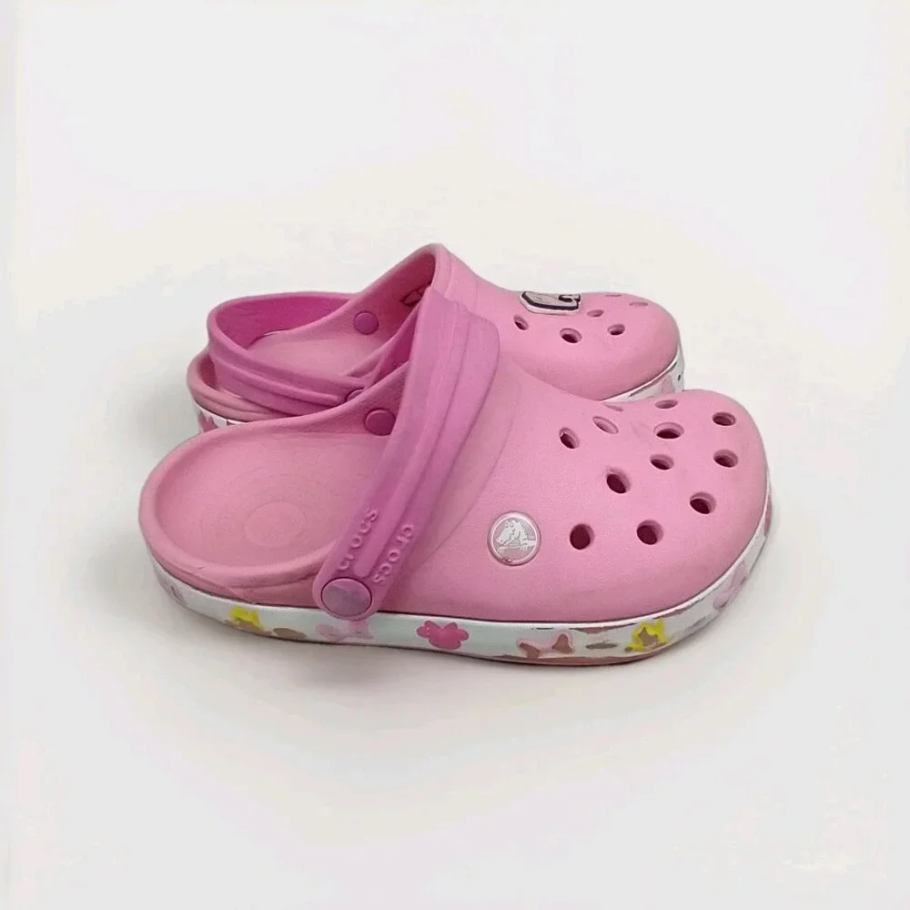 Crocs Kids/Juniors‎ Disney Minnie Mouse Band Crocband Clog Shoes Size J2